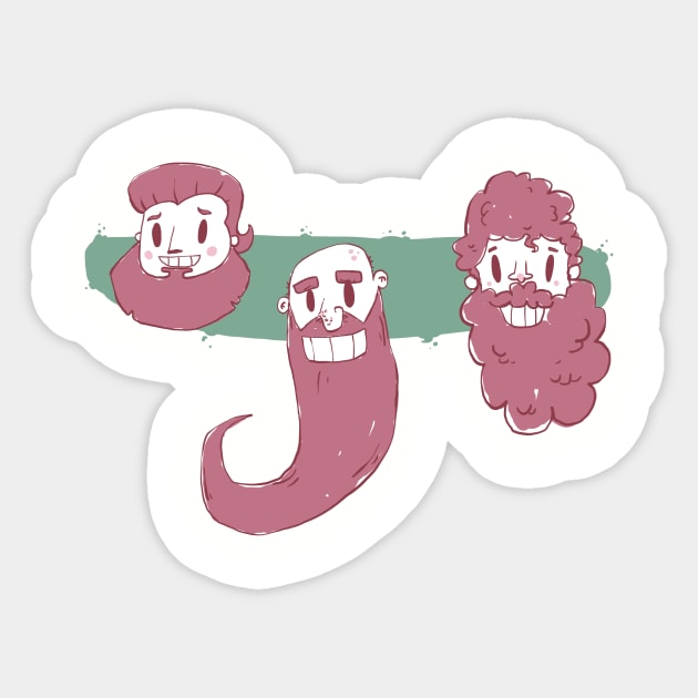 Beard Guys Sticker by ulasmerterkan